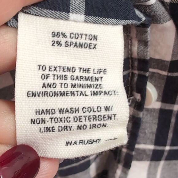 Alex Mill Plaid Popover Tunic Top Sz M - Picture 6 of 10